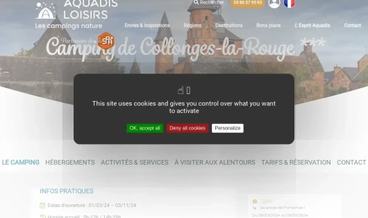 CAMPING DE COLLONGES LA ROUGE - AQUADIS LOISIRS