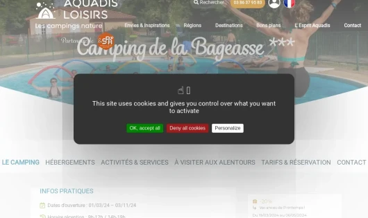 CAMPING DE LA BAGEASSE - AQUADIS LOISIRS